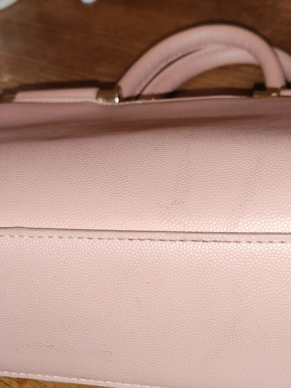 bebe Quilted Blush Pink Satchel with Gold Hardware